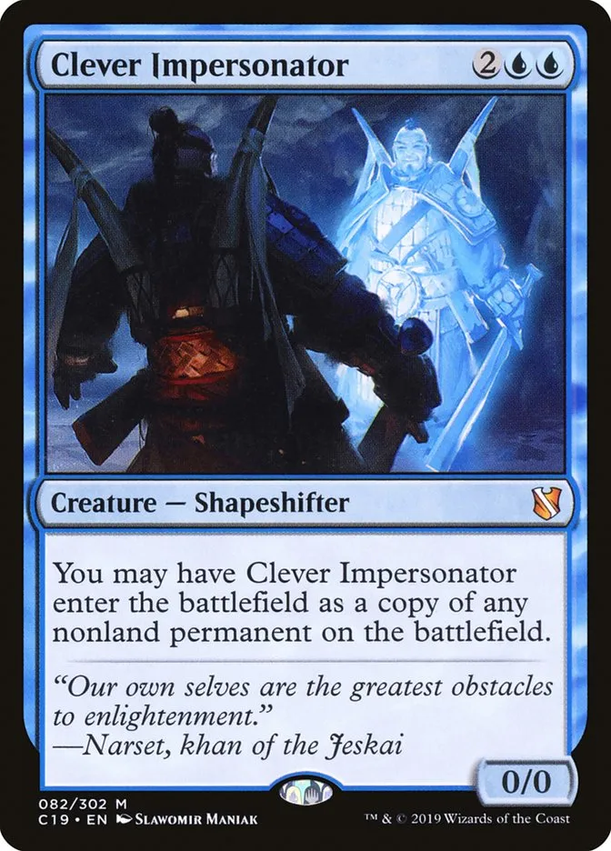 2019 Commander 2019 Clever Impersonator #82 mythic card image