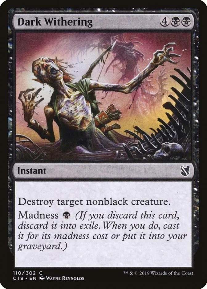 2019 Commander 2019 Dark Withering common #110 common card image