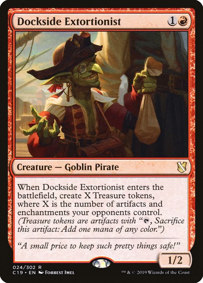 2019 Commander 2019 Dockside Extortionist #24 rare card image