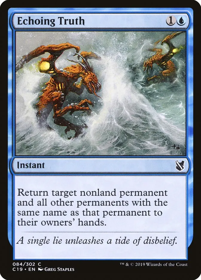 2019 Commander 2019 Echoing Truth common #84 common card image