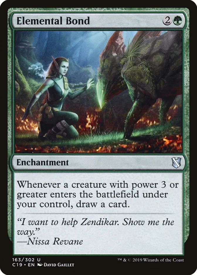 2019 Commander 2019 Elemental Bond uncommon #163 uncommon card image