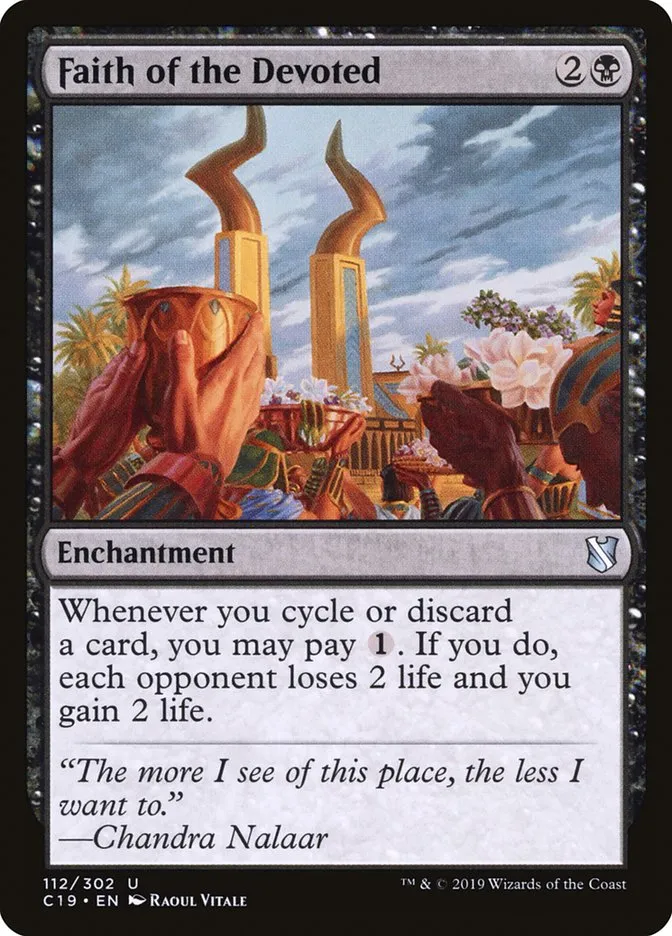 2019 Commander 2019 Faith of the Devoted #112 uncommon card image