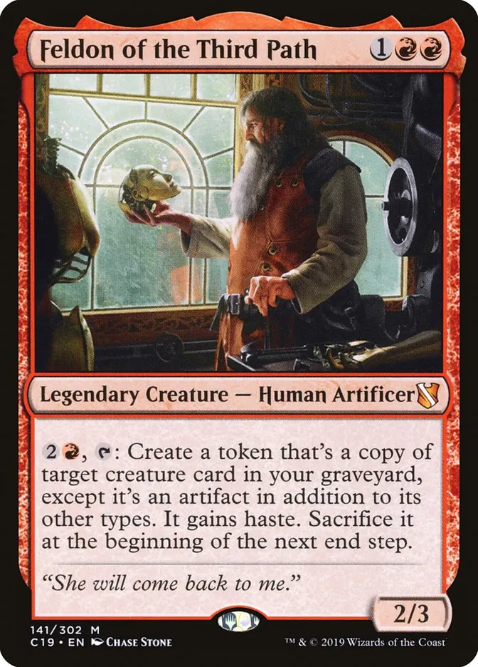 2019 Commander 2019 Feldon of the Third Path #141 mythic card image