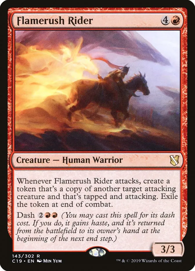 2019 Commander 2019 Flamerush Rider #143 rare card image