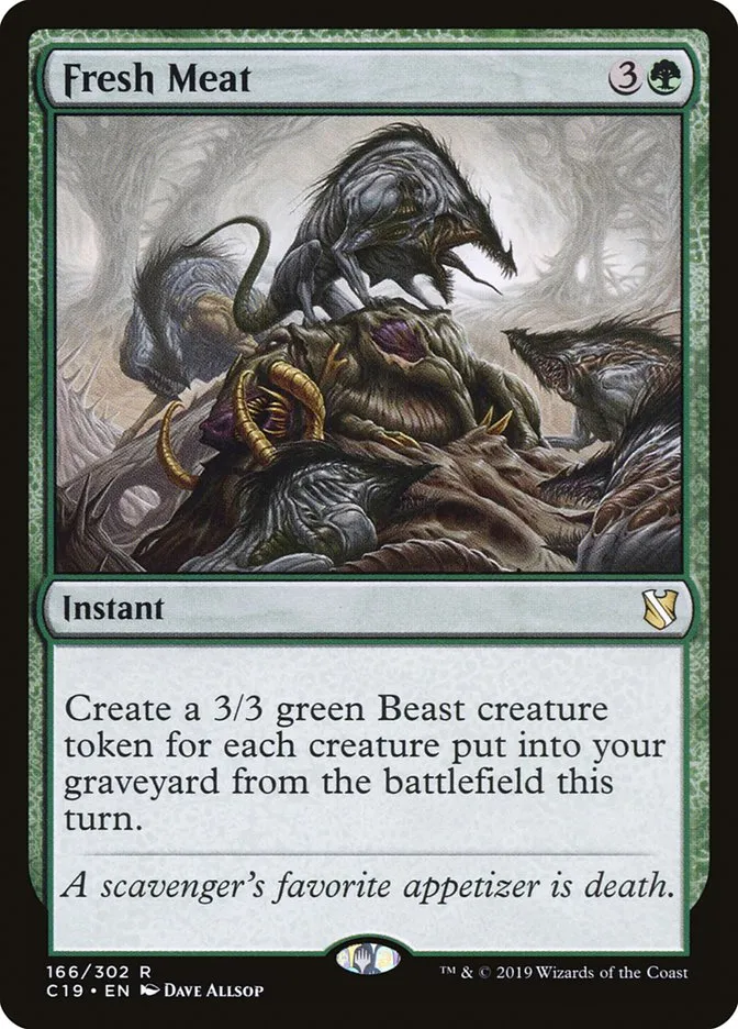 2019 Commander 2019 Fresh Meat rare #166 rare card image