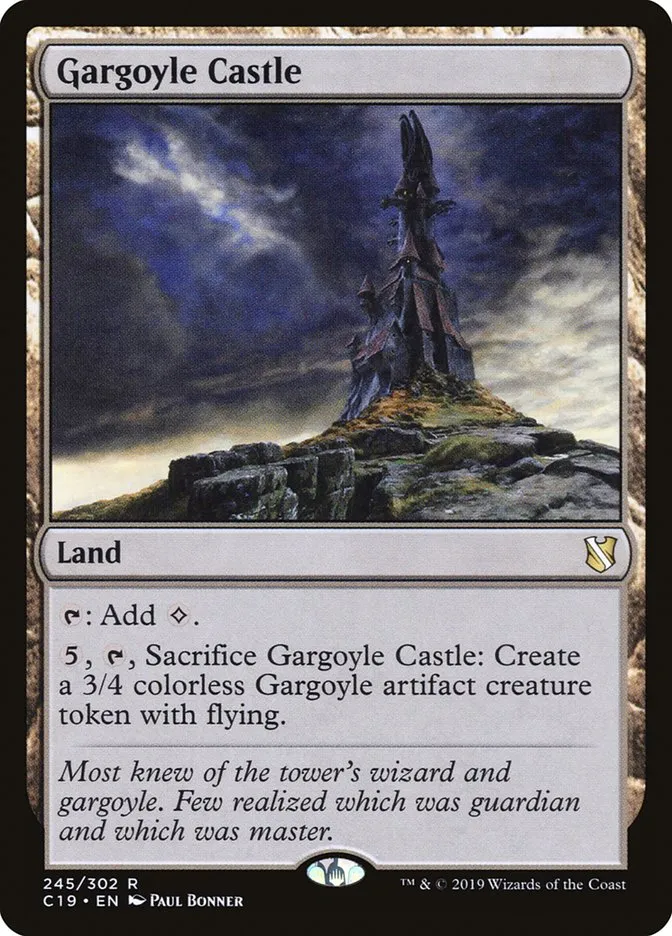 2019 Commander 2019 Gargoyle Castle rare #245 rare card image