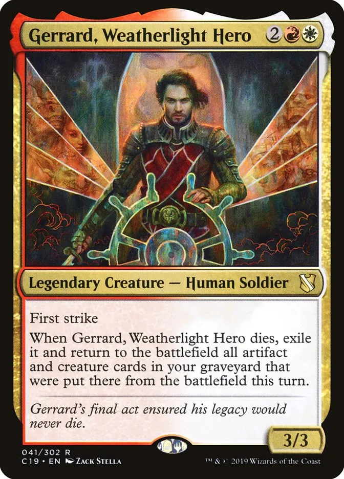 2019 Commander 2019 Gerrard, Weatherlight Hero #41 rare card image
