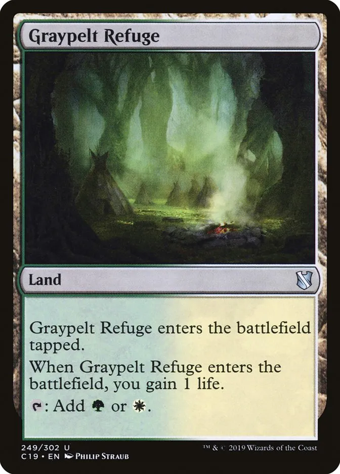 2019 Commander 2019 Graypelt Refuge uncommon #249 uncommon card image