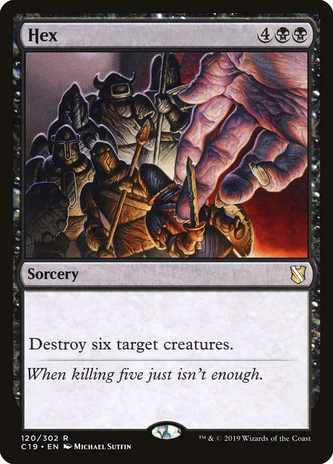 2019 Commander 2019 Hex rare #120 rare card image