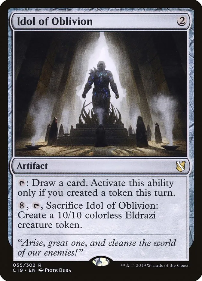 2019 Commander 2019 Idol of Oblivion #55 rare card image