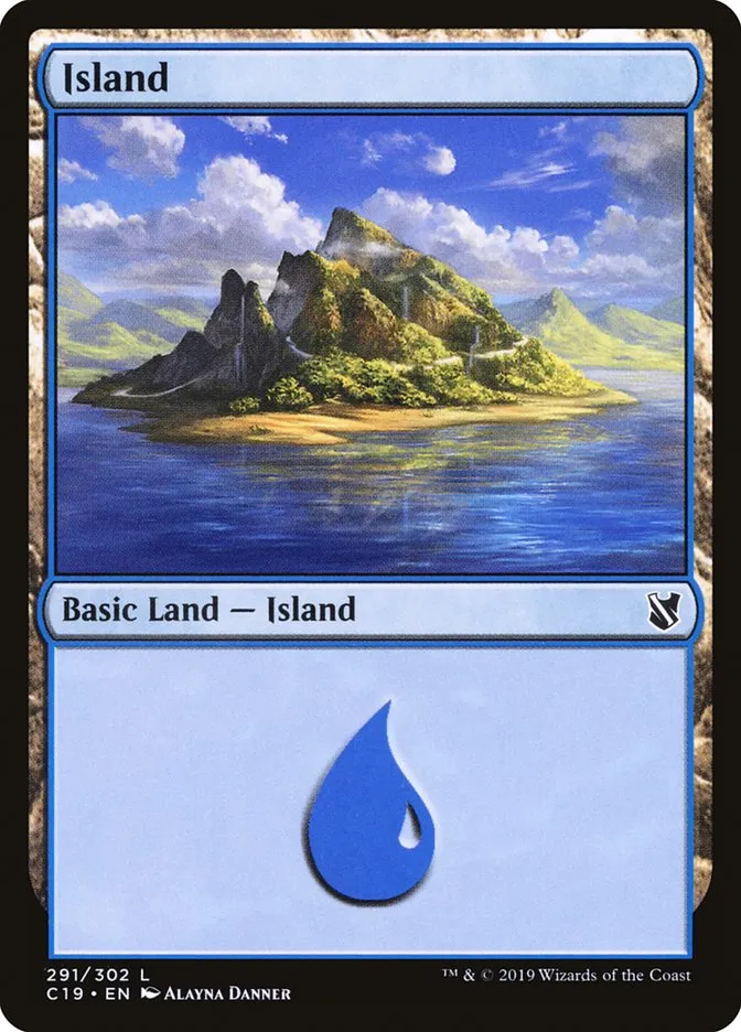 2019 Commander 2019 Island common #291 common card image