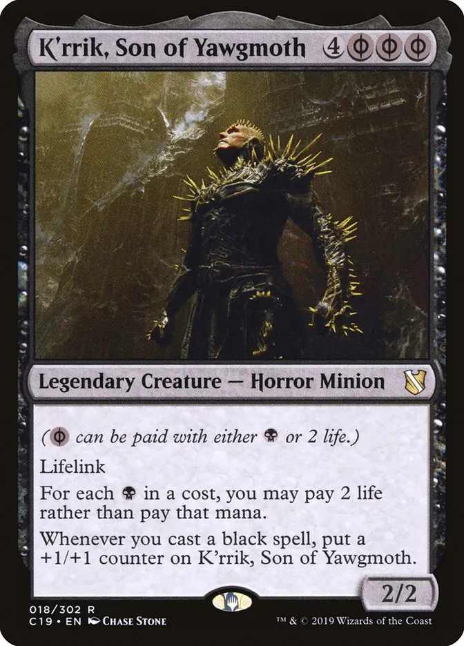 2019 Commander 2019 K'rrik, Son of Yawgmoth #18 rare card image