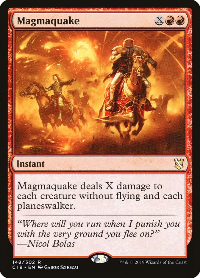 2019 Commander 2019 Magmaquake rare #148 rare card image
