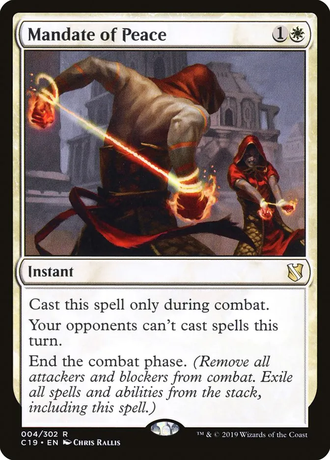2019 Commander 2019 Mandate of Peace #4 rare card image
