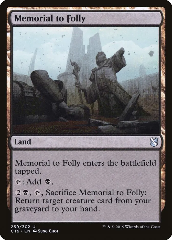 2019 Commander 2019 Memorial to Folly #259 uncommon card image