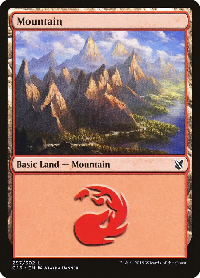 2019 Commander 2019 Mountain common #297 common card image
