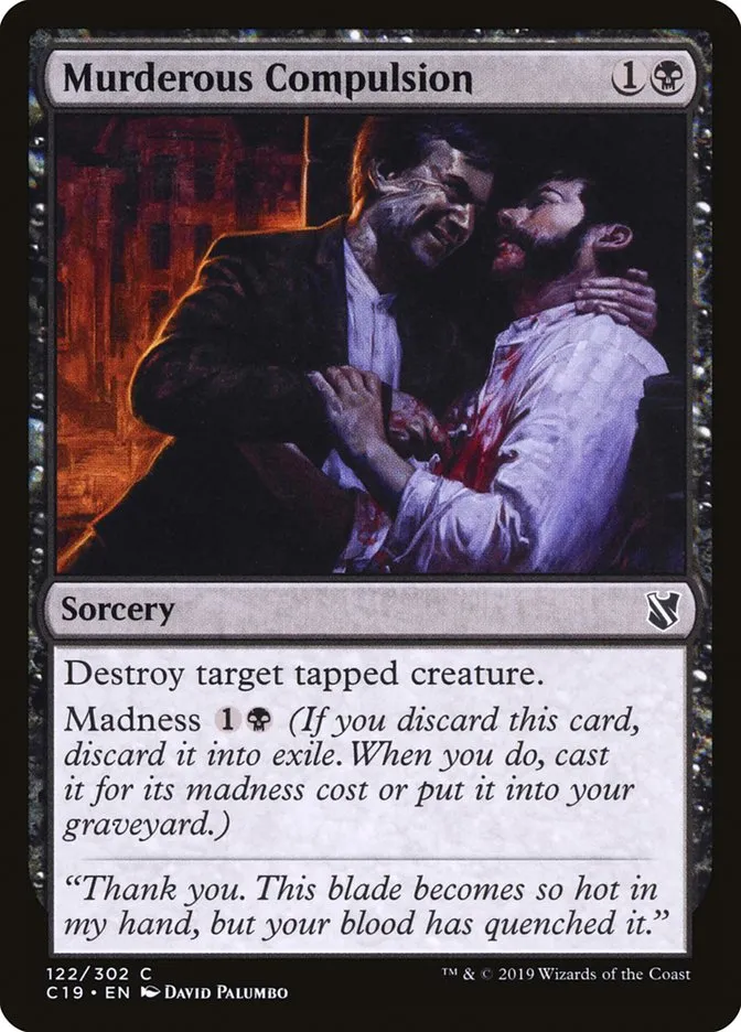 2019 Commander 2019 Murderous Compulsion common #122 common card image