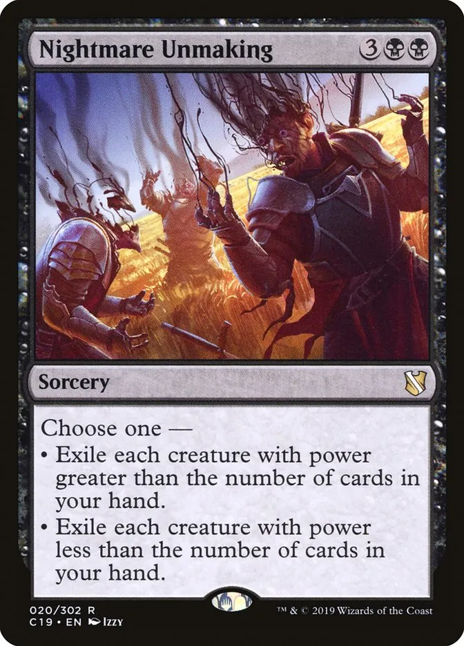 2019 Commander 2019 Nightmare Unmaking rare #20 rare card image