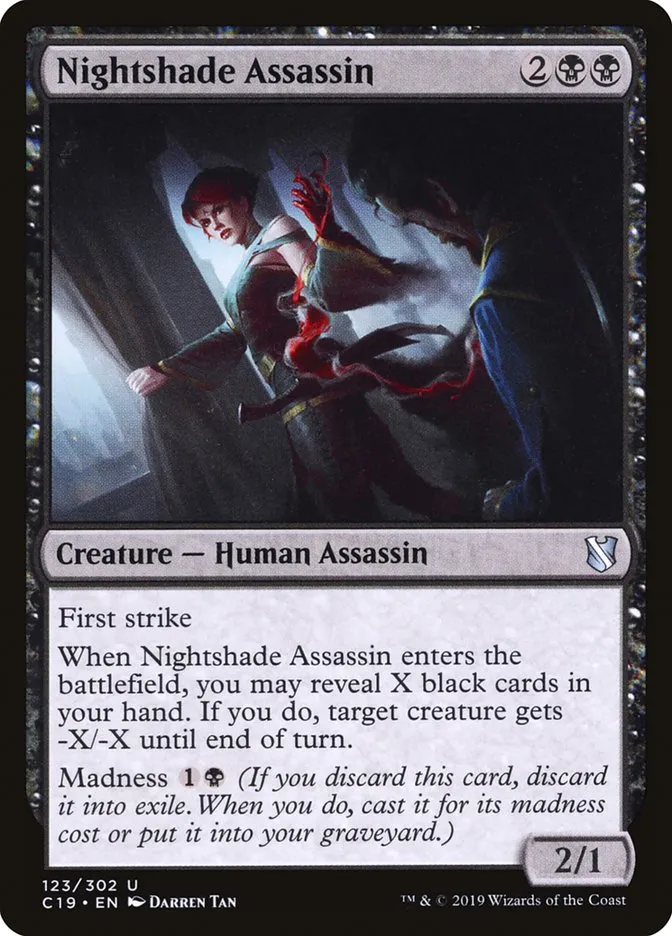 2019 Commander 2019 Nightshade Assassin uncommon #123 uncommon card image
