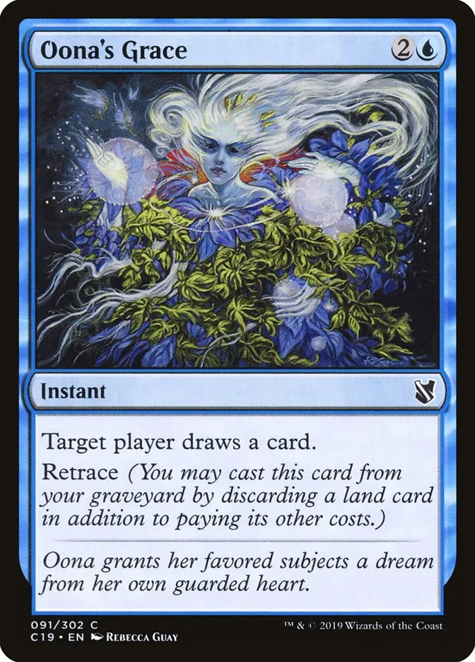 2019 Commander 2019 Oona's Grace common #91 common card image