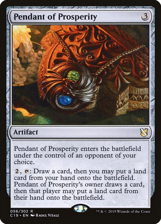 2019 Commander 2019 Pendant of Prosperity #56 rare card image