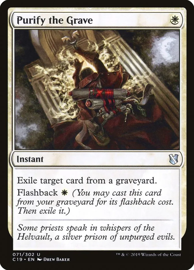 2019 Commander 2019 Purify the Grave uncommon #71 uncommon card image