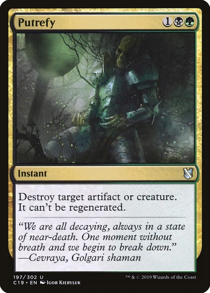 2019 Commander 2019 Putrefy uncommon #197 uncommon card image