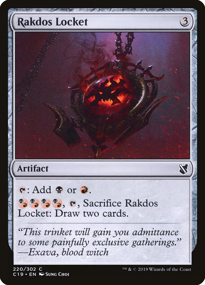 2019 Commander 2019 Rakdos Locket common #220 common card image