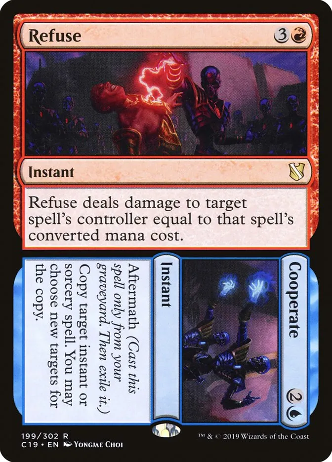 2019 Commander 2019 Refuse // Cooperate rare #199 rare card image