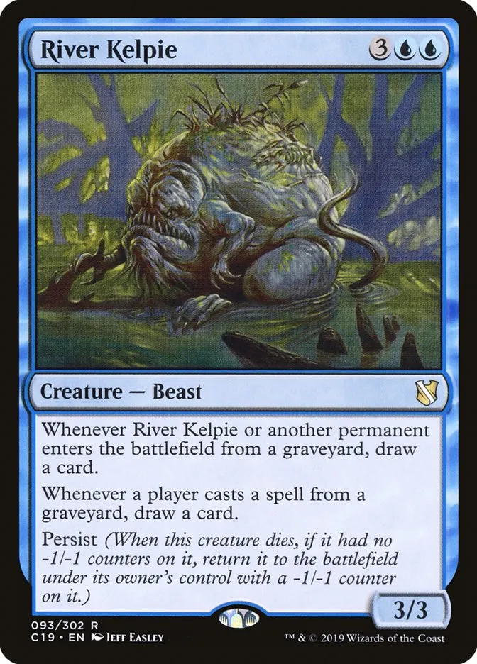 2019 Commander 2019 River Kelpie rare #93 rare card image