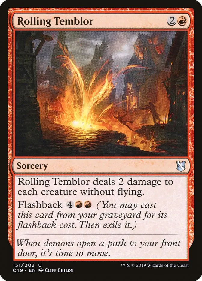 2019 Commander 2019 Rolling Temblor uncommon #151 uncommon card image