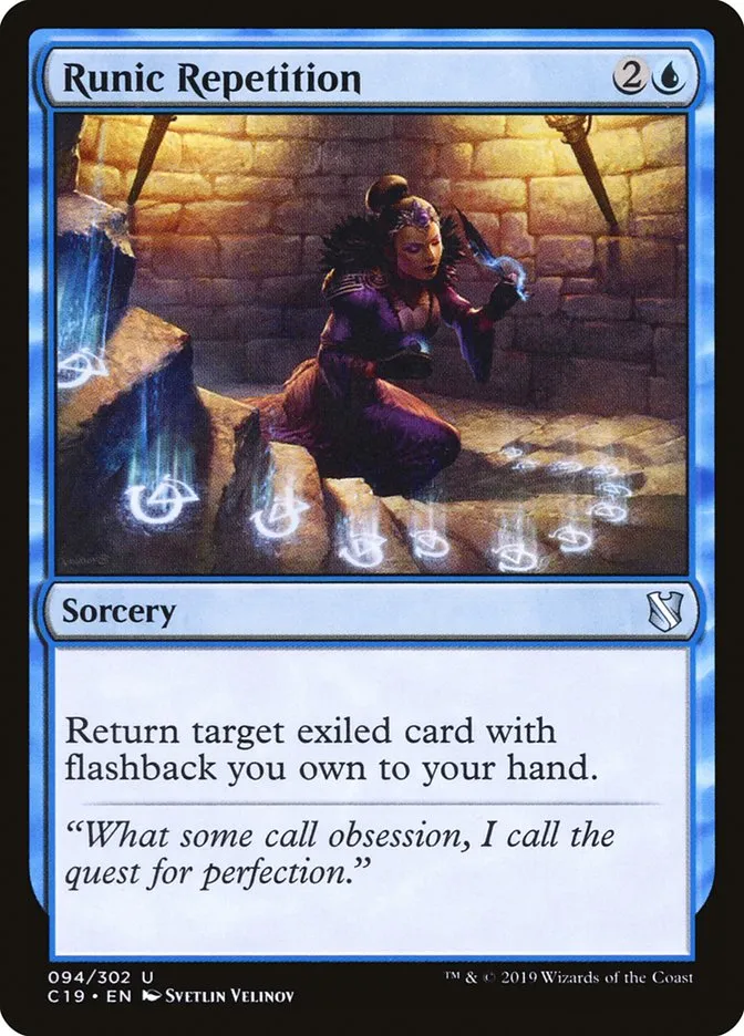 2019 Commander 2019 Runic Repetition uncommon #94 uncommon card image