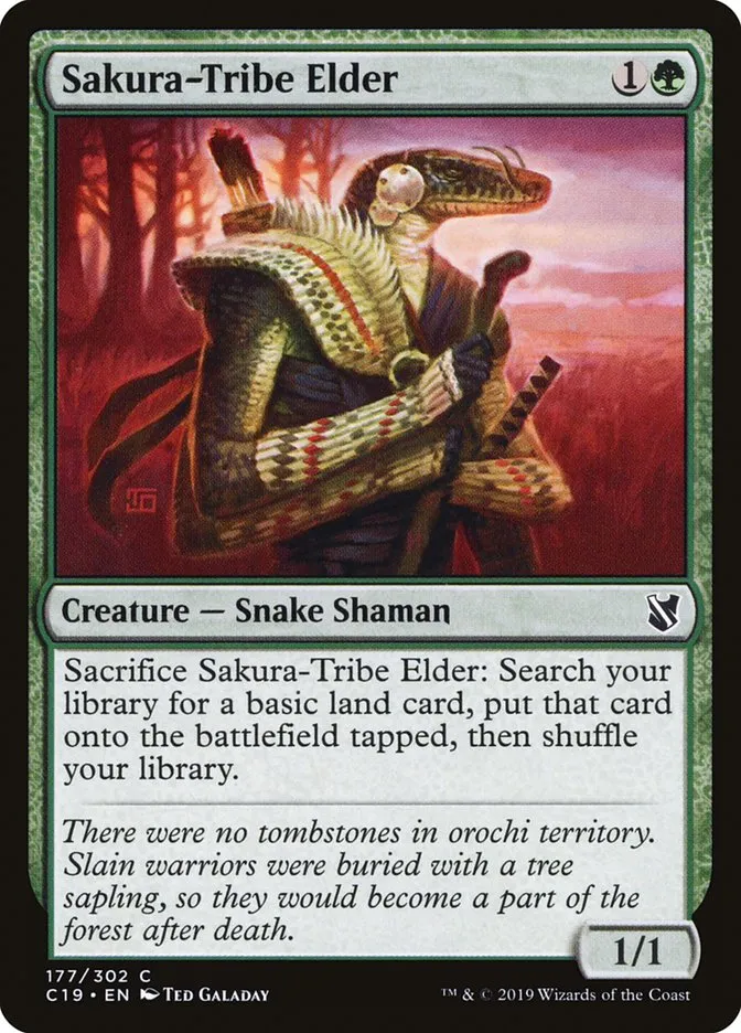 2019 Commander 2019 Sakura-Tribe Elder common #177 common card image