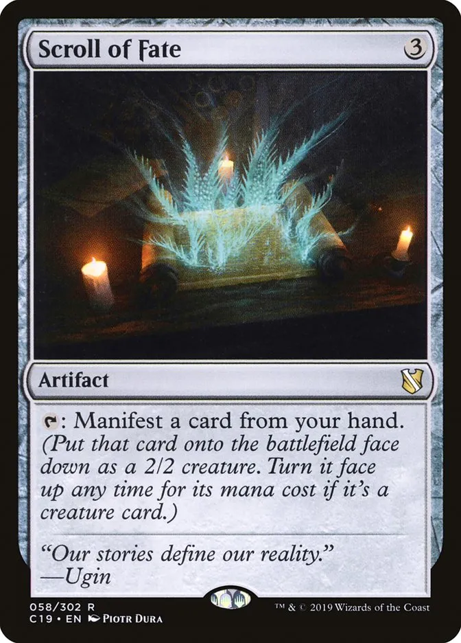 2019 Commander 2019 Scroll of Fate #58 rare card image
