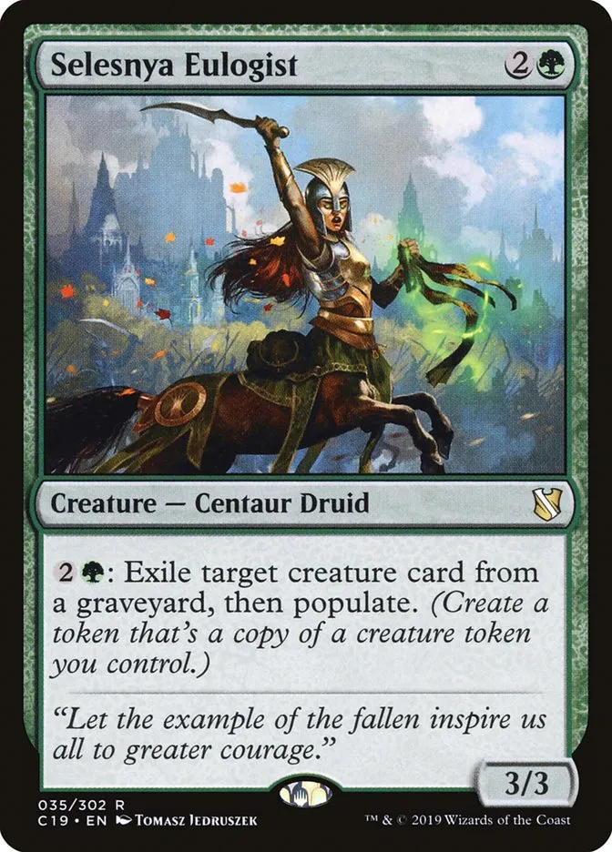 2019 Commander 2019 Selesnya Eulogist #35 rare card image