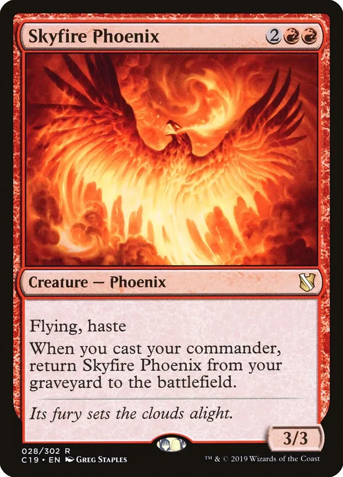 2019 Commander 2019 Skyfire Phoenix #28 rare card image