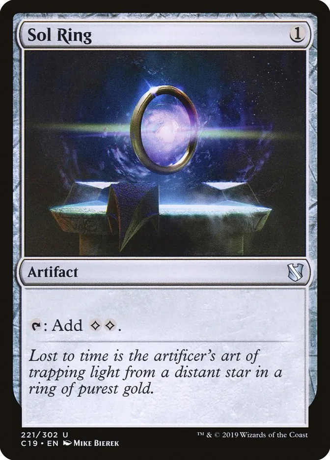 2019 Commander 2019 Sol Ring uncommon #221 uncommon card image