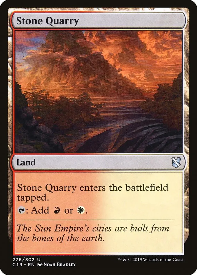 2019 Commander 2019 Stone Quarry uncommon #276 uncommon card image