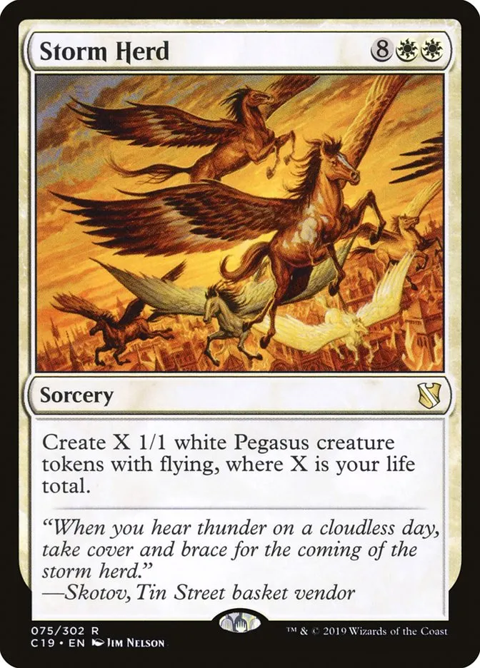 2019 Commander 2019 Storm Herd rare #75 rare card image