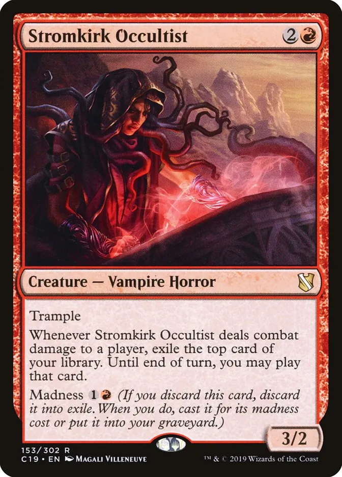 2019 Commander 2019 Stromkirk Occultist #153 rare card image