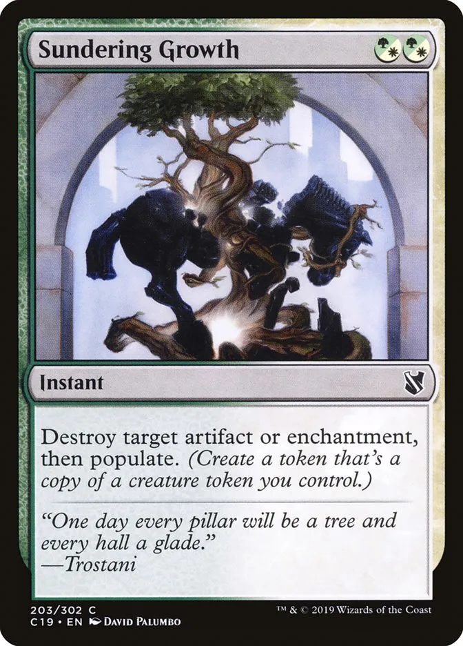 2019 Commander 2019 Sundering Growth common #203 common card image