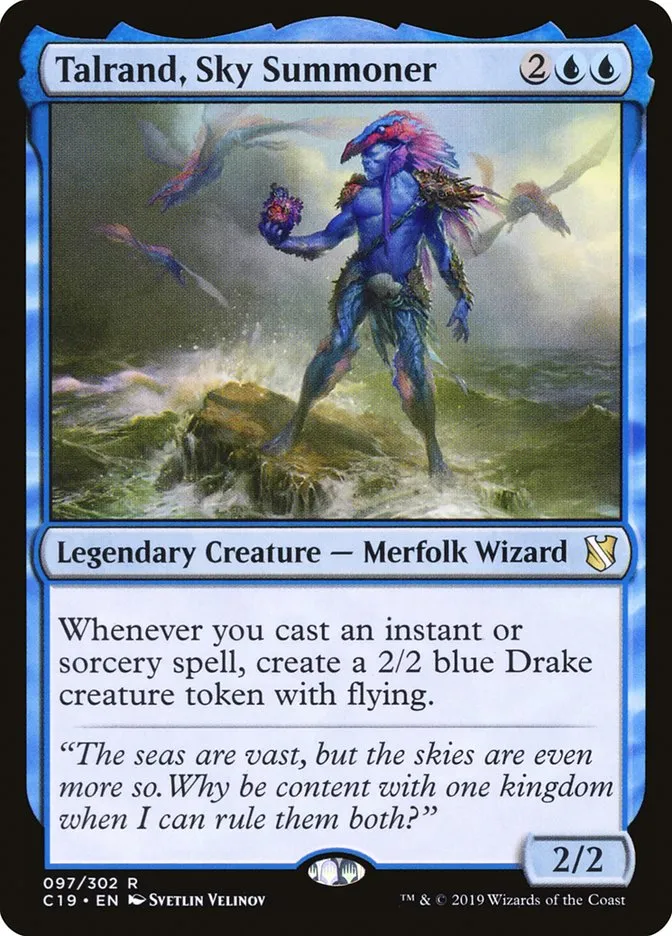 2019 Commander 2019 Talrand, Sky Summoner #97 rare card image