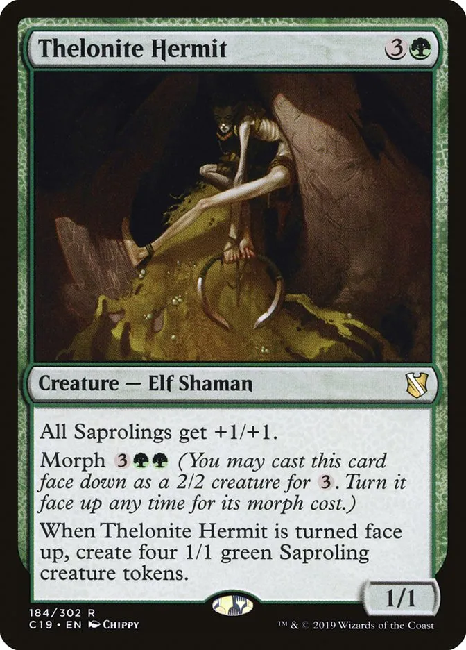 2019 Commander 2019 Thelonite Hermit #184 rare card image