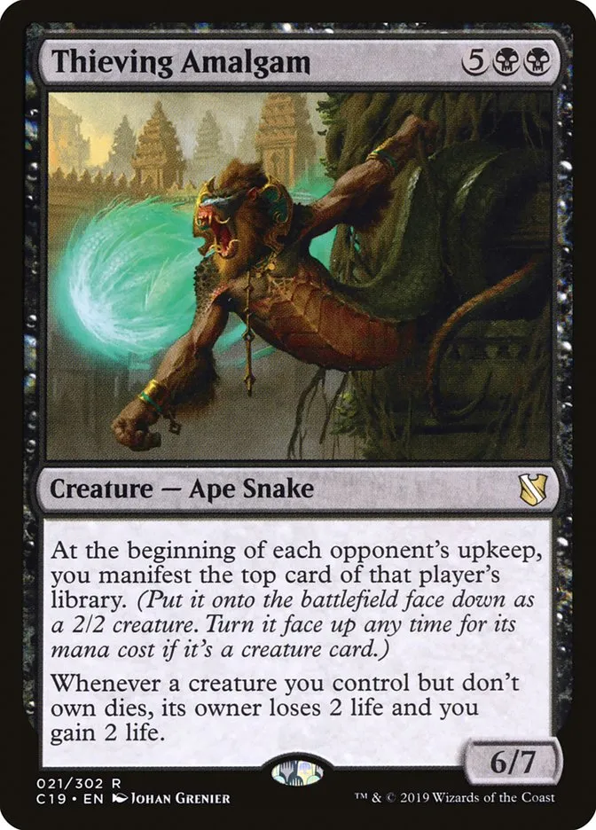 2019 Commander 2019 Thieving Amalgam rare #21 rare card image