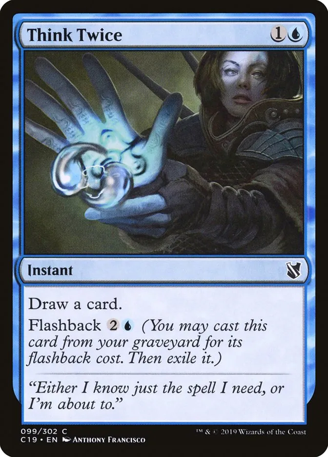2019 Commander 2019 Think Twice common #99 common card image