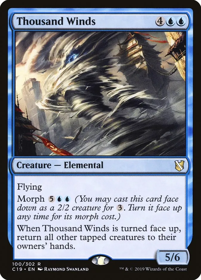 2019 Commander 2019 Thousand Winds rare #100 rare card image