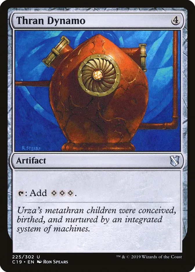 2019 Commander 2019 Thran Dynamo uncommon #225 uncommon card image