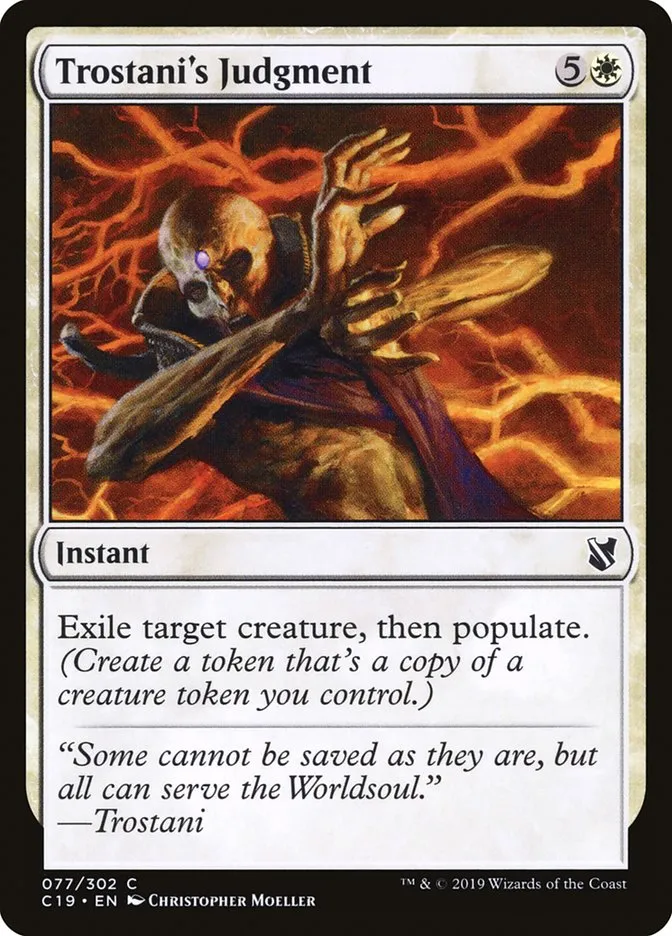 2019 Commander 2019 Trostani's Judgment common #77 common card image