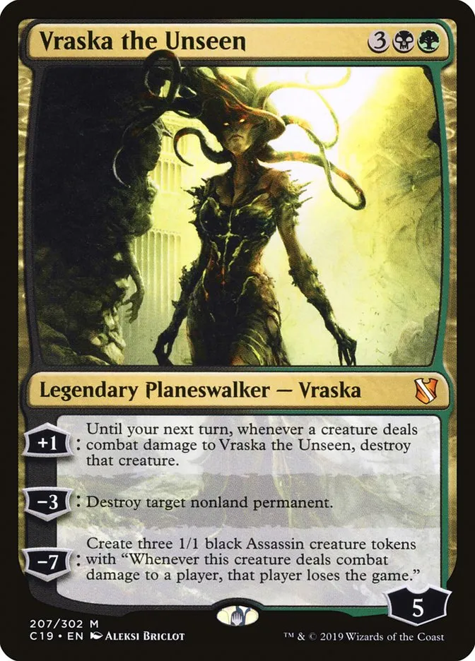 2019 Commander 2019 Vraska the Unseen #207 mythic card image