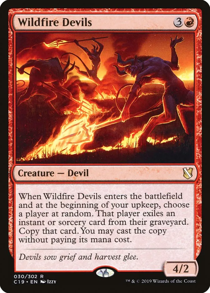 2019 Commander 2019 Wildfire Devils rare #30 rare card image
